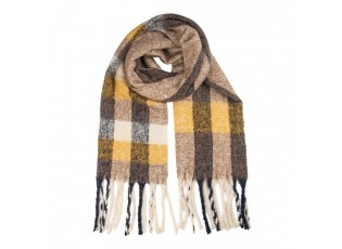 Winter Scarf Women 50x210 Cm Yellow Textile - 50*210 cm