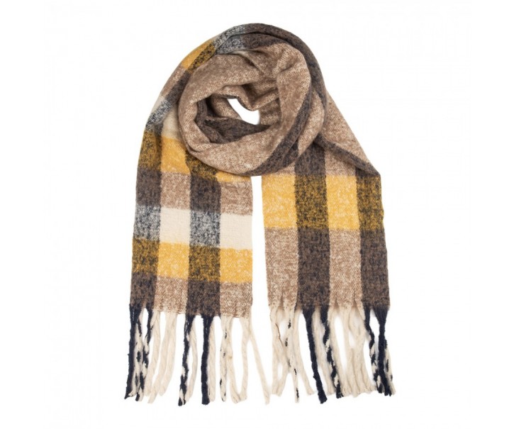Winter Scarf Women 50x210 Cm Yellow Textile - 50*210 cm Clayre & Eef