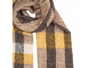 Winter Scarf Women 50x210 Cm Yellow Textile - 50*210 cm