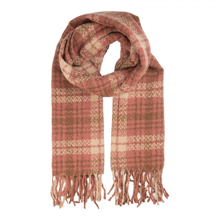 Winter Scarf Women 50x210 Cm Pink Textile - 50*210 cm