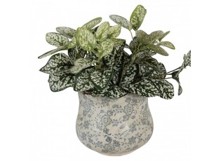 Planter ? 18x15 Cm Green Ceramic Flowers - ? 18*15 cm