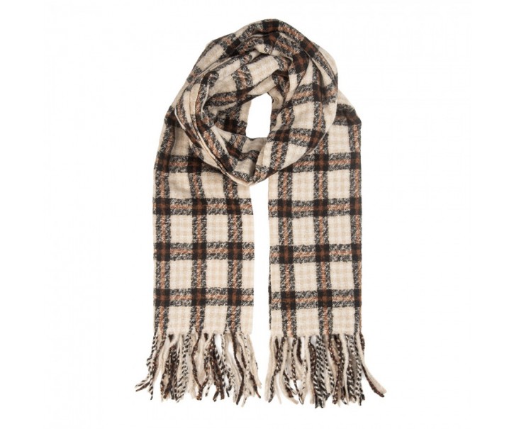 Winter Scarf Women 50x210 Cm Brown Textile - 50*210 cm Clayre & Eef