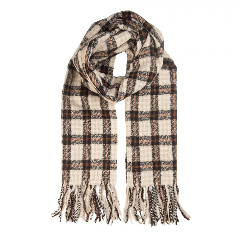 Winter Scarf Women 50x210 Cm Brown Textile - 50*210 cm
