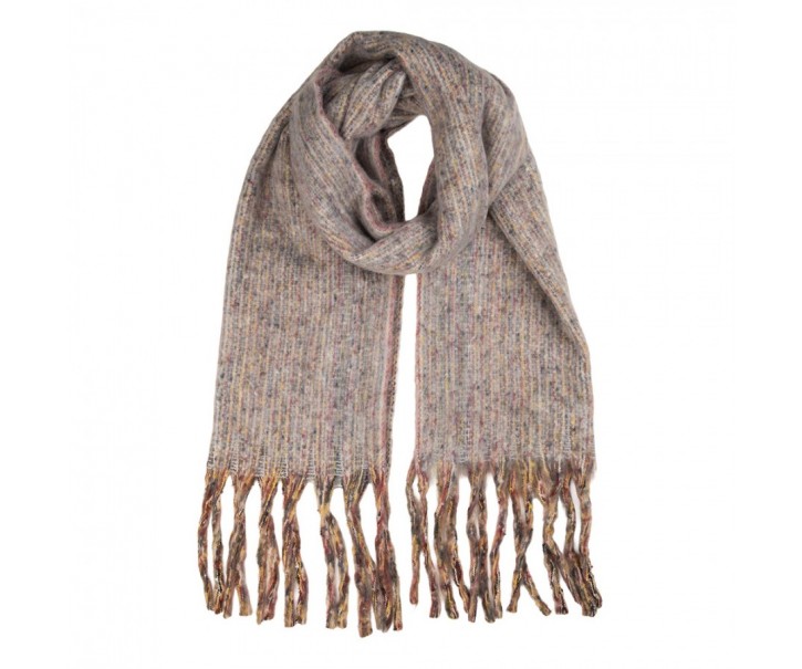 Winter Scarf Women 50x210 Cm Grey Textile - 50*210 cm Clayre & Eef