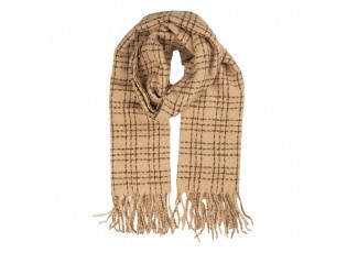 Winter Scarf Women 50x210 Cm Beige Textile - 50*210 cm