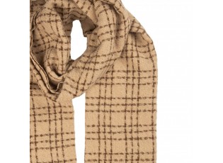 Winter Scarf Women 50x210 Cm Beige Textile - 50*210 cm