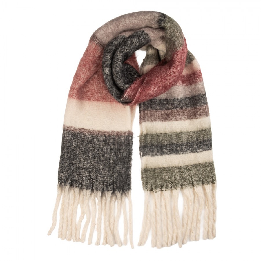 Winter Scarf Women 50x180 Cm Red Textile - 50*180 cm