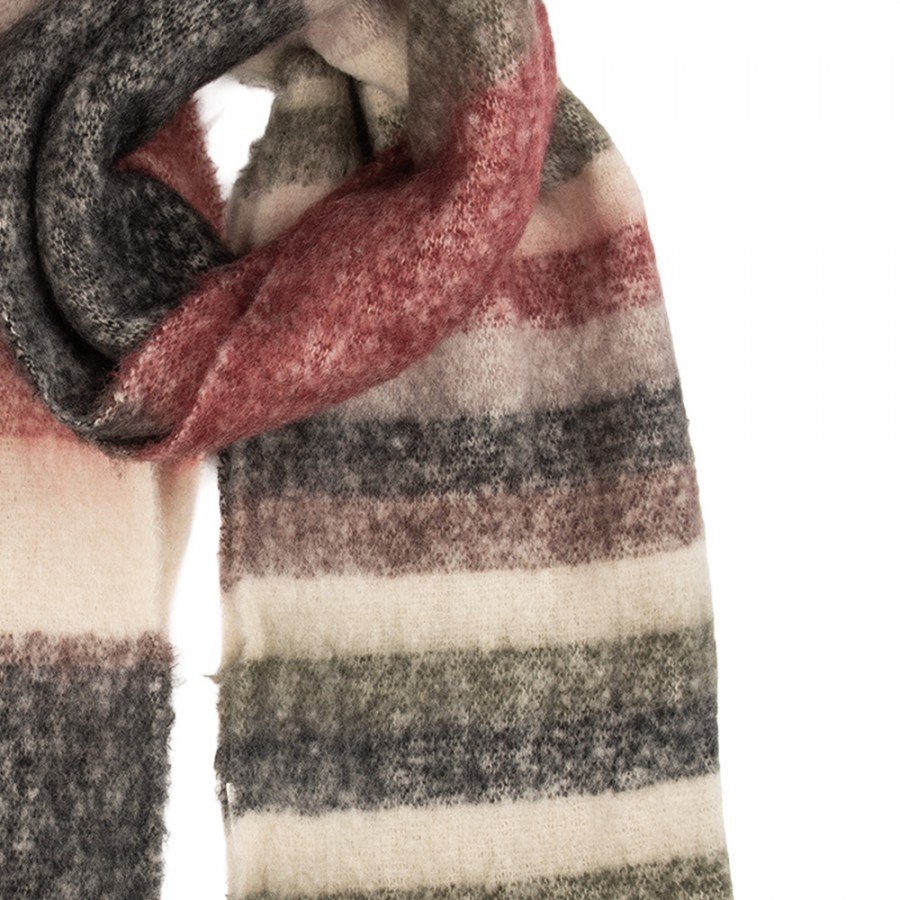 Winter Scarf Women 50x180 Cm Red Textile - 50*180 cm Clayre & Eef Winter Scarf Women 50x180 Cm Red Textile - 50*180 cm Clayre & Eef