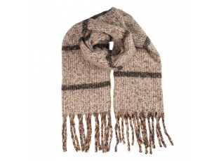 Winter Scarf Women 50x210 Cm Beige Textile - 50*210 cm