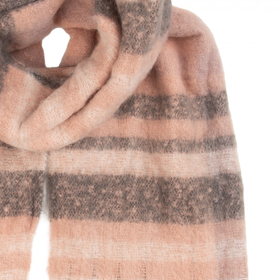 Winter Scarf Women 50x180 Cm Pink Textile - 50*180 cm Clayre & Eef Winter Scarf Women 50x180 Cm Pink Textile - 50*180 cm Clayre & Eef