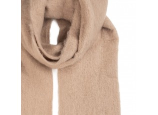 Winter Scarf Women 40x190 Cm Beige Textile - 40*190 cm