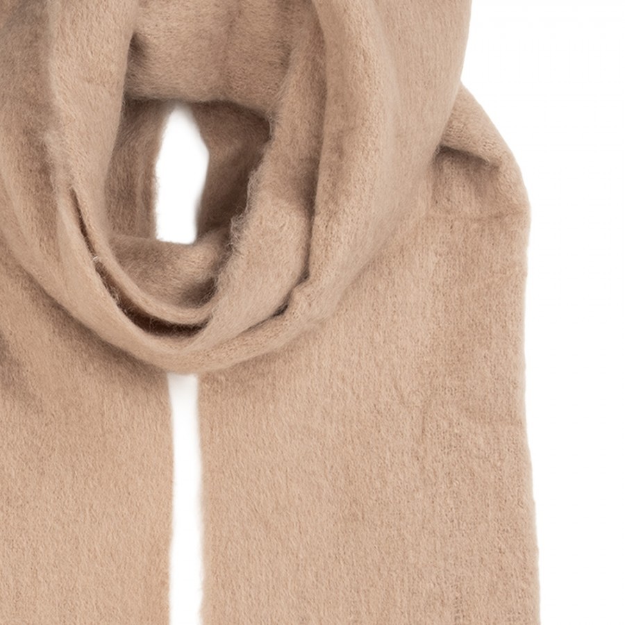 Winter Scarf Women 40x190 Cm Beige Textile - 40*190 cm Clayre & Eef Winter Scarf Women 40x190 Cm Beige Textile - 40*190 cm Clayre & Eef