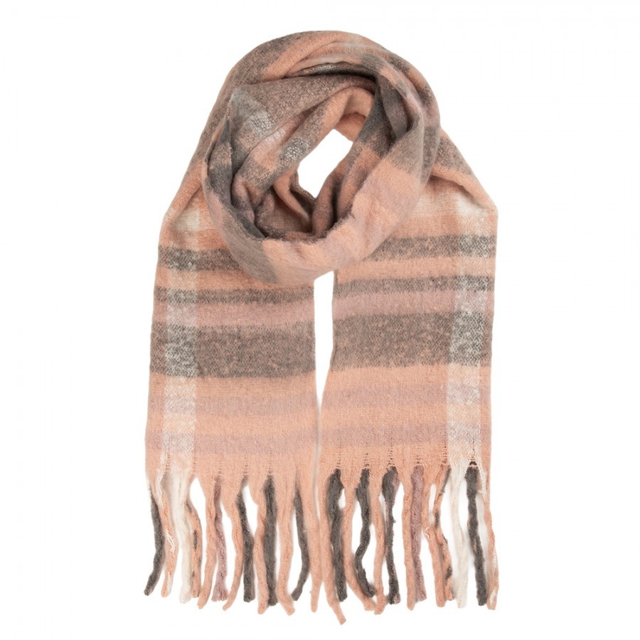 Winter Scarf Women 50x210 Cm Pink Textile - 50*210 cm