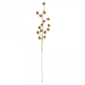 Zlatá dekorativní větvička borovice gold champagne - 16*18*97 cm