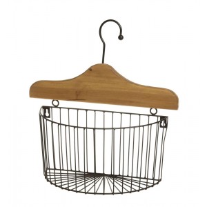 Závěsný nástěnný úložný koš s ramínkem - 34*13*35 cm