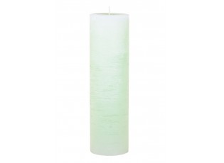 Zelená válcová svíčka Macon Rustic green - Ø 10*35 cm / 210 hodin