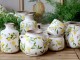 Béžový baňatý keramický džbán s citróny - 13*16 cm Chic Antique