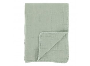 Zelený přehoz s opraným vzhledem Aix Vintage Quilt verte - 130*180 cm