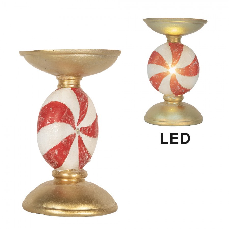 Christmas Decoration With LED Lighting ? 10x16 Cm Gold Colored Plastic Christmas - ? 10*16 cm
