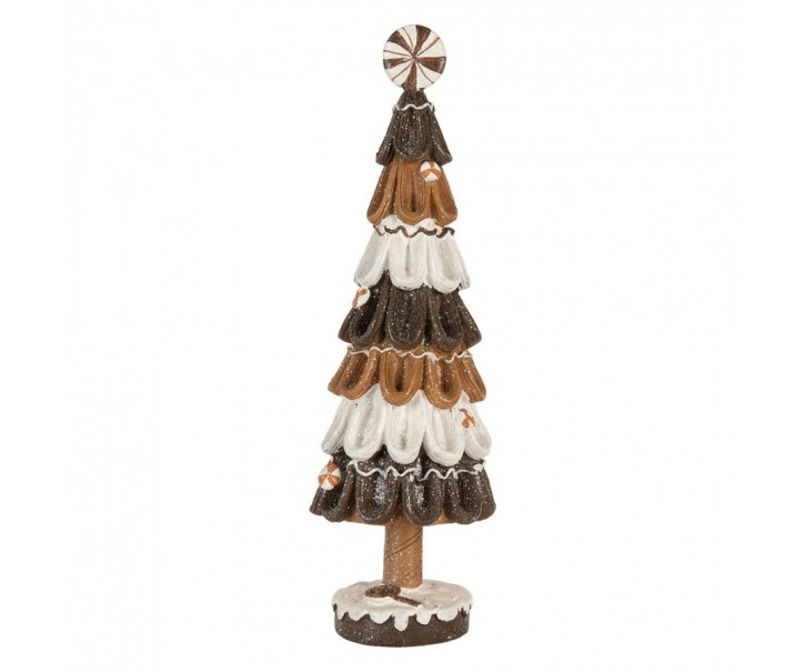 Dekorace cukrový stromek Gingerbread Tree - Ø 12*39 cm Clayre & Eef