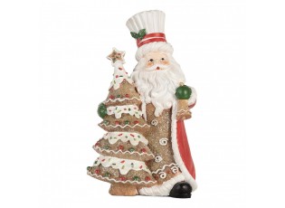 Vánoční dekorace Santa Claus se stromkem - 15*11*25 cm