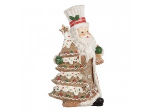 Vánoční dekorace Santa Claus se stromkem - 15*11*25 cm