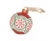 Christmas Ornament Christmas Bauble ? 12x14 Cm Red Plastic - ? 12*14 cm Clayre & Eef