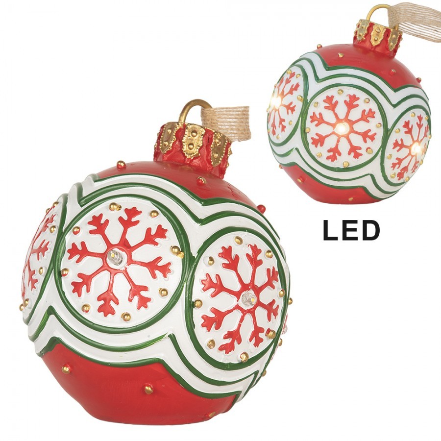 Christmas Ornament Christmas Bauble ? 12x14 Cm Red Plastic - ? 12*14 cm Clayre & Eef Christmas Ornament Christmas Bauble ? 12x14 Cm Red Plastic - ? 12*14 cm Clayre & Eef