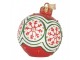 Christmas Ornament Christmas Bauble ? 12x14 Cm Red Plastic - ? 12*14 cm Clayre & Eef