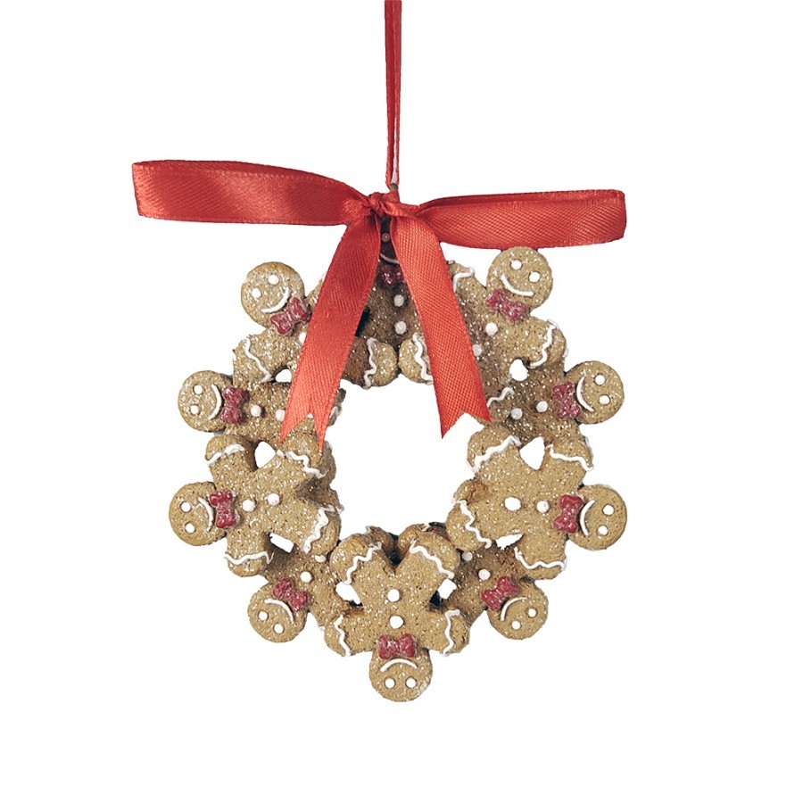Christmas Ornament Gingerbread Man 10x2x10 Cm Brown Plastic - 10*2*10 cm
