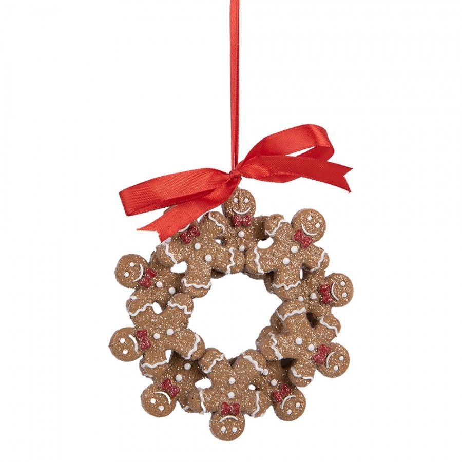 Christmas Ornament Gingerbread Man 10x2x10 Cm Brown Plastic - 10*2*10 cm Clayre & Eef Christmas Ornament Gingerbread Man 10x2x10 Cm Brown Plastic - 10*2*10 cm Clayre & Eef