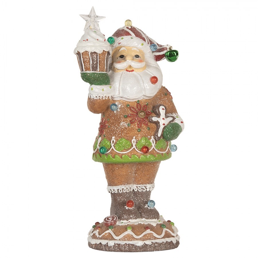 Christmas Decoration Figurine Santa Claus 15x13x32 Cm Brown Plastic - 15*13*32 cm / 3*AAA