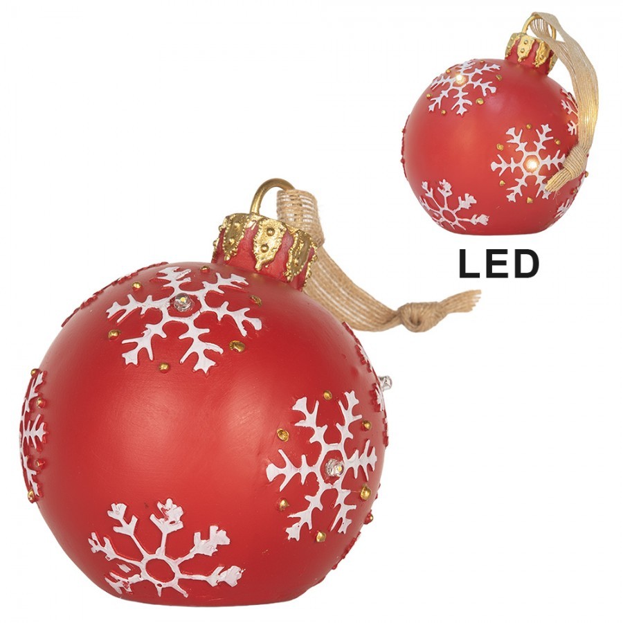 Christmas Ornament Christmas Bauble ? 12x14 Cm Red Plastic - ? 12*14 cm Clayre & Eef Christmas Ornament Christmas Bauble ? 12x14 Cm Red Plastic - ? 12*14 cm Clayre & Eef