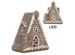 Perníková LED chaloupka Gingerbread Cott - 17*10*18 cm