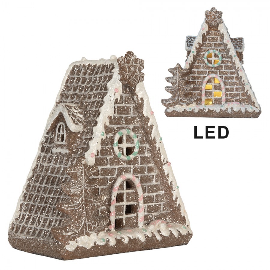 Perníková LED chaloupka Gingerbread Cott - 17*10*18 cm