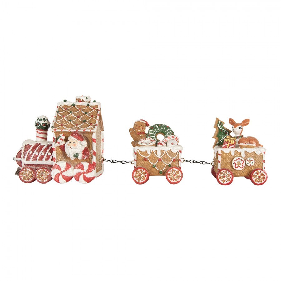 Vánoční perníkový vláček se Santou Gingerbread Train - 33*10*15 cm