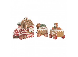 Vánoční perníkový vláček se Santou Gingerbread Train - 33*10*15 cm