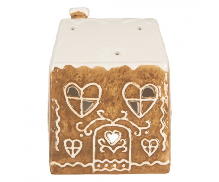 Perníková chaloupka na čajovou svíčku Gingerbread Cott - 12*7*16 cm Clayre & Eef