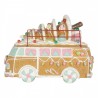 Vánoční perníkový autobus s LED světýlky Gingerbread - 31*12*23 cm / 2*AAA