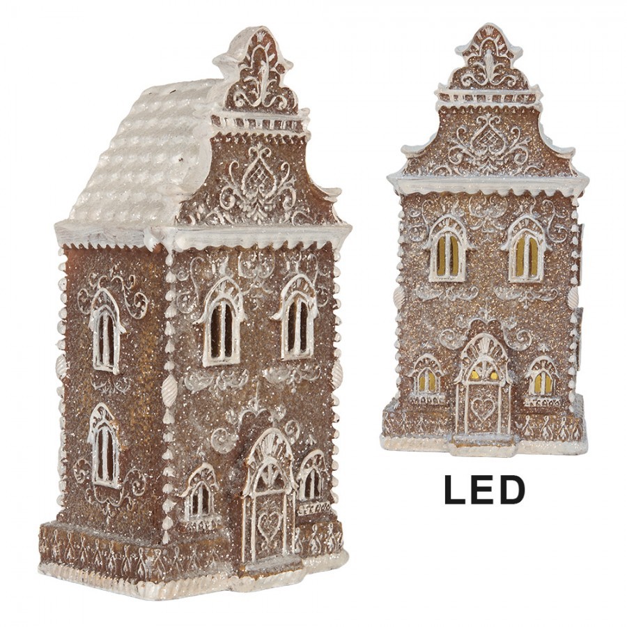Perníkový LED domek Gingerbread Cotti - 12*11*25 cm