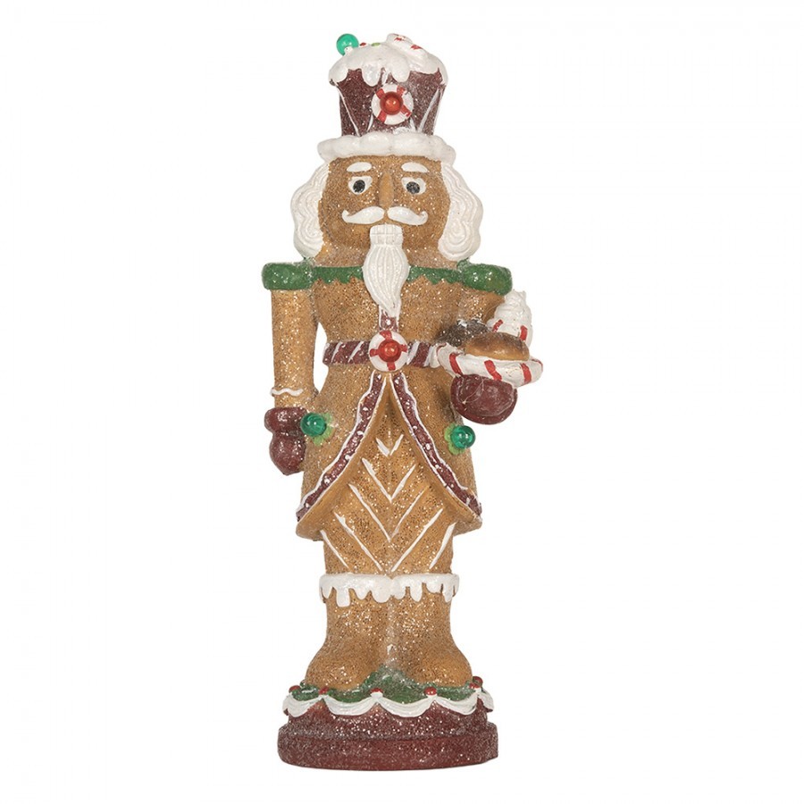 Perníkový LED Louskáček Gingerbread Nutcracker - 13*10*31 cm / 3*AAA Clayre & Eef Perníkový LED Louskáček Gingerbread Nutcracker - 13*10*31 cm / 3*AAA Clayre & Eef