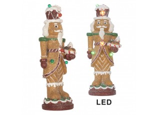 Perníkový LED Louskáček Gingerbread Nutcracker - - 13*10*31 cm / 3*AAA