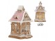 Perníkový LED domek kostel Gingerbread Cotti - 9*10*15 cm Clayre & Eef