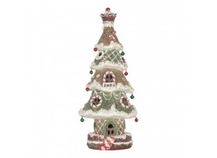 Dekorace perníkový stromek Gingerbread Tree LED - 15*12*36 cm / 3*AAA