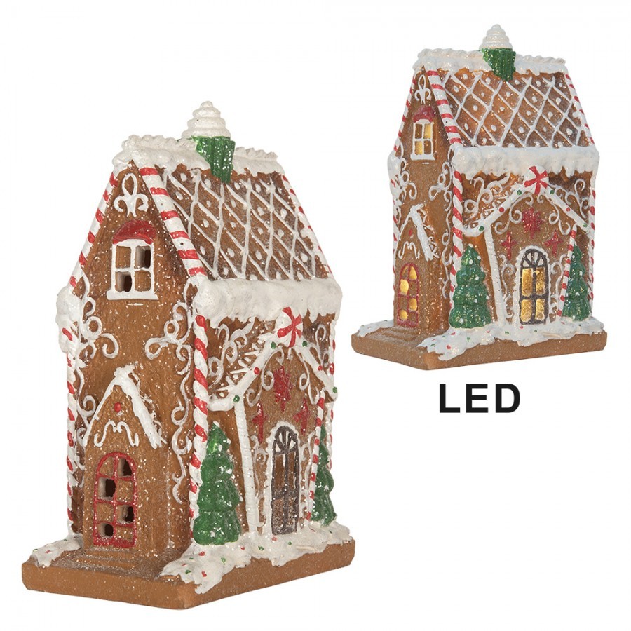 Perníkový LED domek Gingerbread Cotti Candy - 15*9*20 cm
