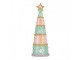 Růžovo-zelená dekorace vánoční stromek Christmas Tree - Ø 9*25 cm Clayre & Eef