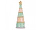 Růžovo-zelená dekorace vánoční stromek Christmas Tree - Ø 9*25 cm Clayre & Eef