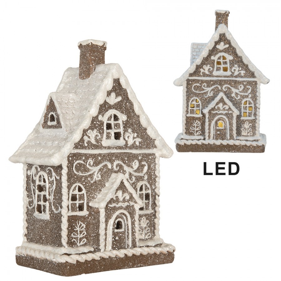 Perníkový LED domek Gingerbread Cotti - 16*10*23 cm