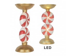 Christmas Decoration With LED Lighting ? 11x23 Cm Gold Colored Plastic - ? 10*23 cm