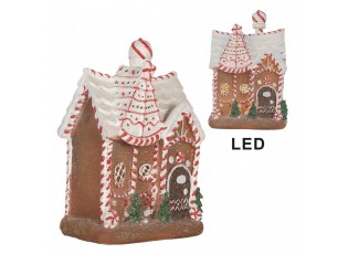 Perníková LED chaloupka Gingerbread Cott - 16*12*23 cm